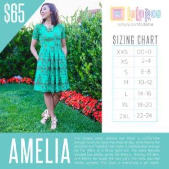LuLaRoe Amelia, XXS, NWT - Picture 4 of 4
